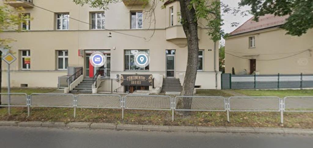 Wejście do salonu Continental Barber Katowice ul. Panewnicka 52